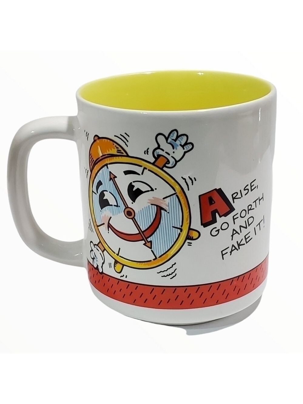 Vintage 1988 C.M. Paula coffee mug Arise go forth and FAKE it! Funny cup